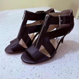 EUC Michael Kors Elegant Black Women's Heeled Strappy Sandals